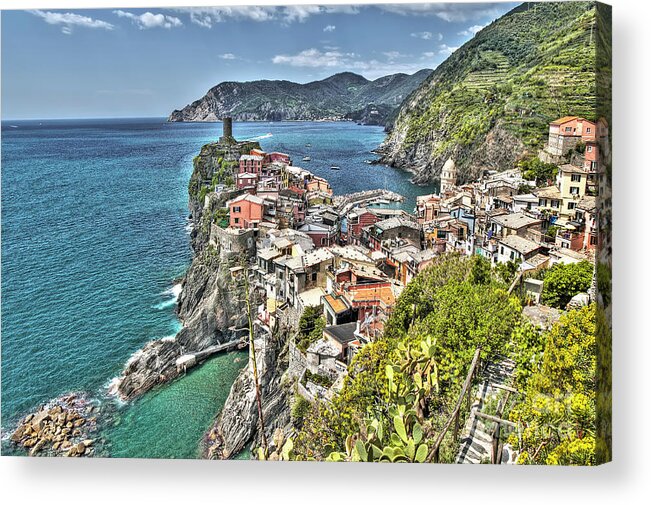 Vernazza Acrylic Print featuring the photograph Vernazza Cinque Terre - Five Lands Italy by Paolo Signorini