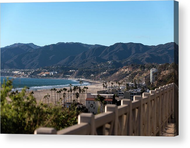 Santa Monica Bay Acrylic Print featuring the photograph View of the Beautiful Santa Monica Bay by Mark Stout