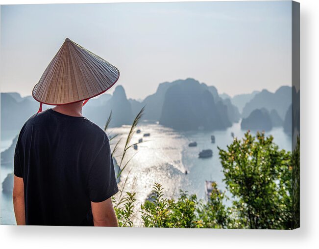  Acrylic Print featuring the photograph View Over Halong Bay by Dubi Roman
