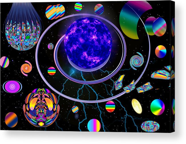 The Entranceway Acrylic Print featuring the digital art Wacky World of Ron Abstract by Ronald Mills