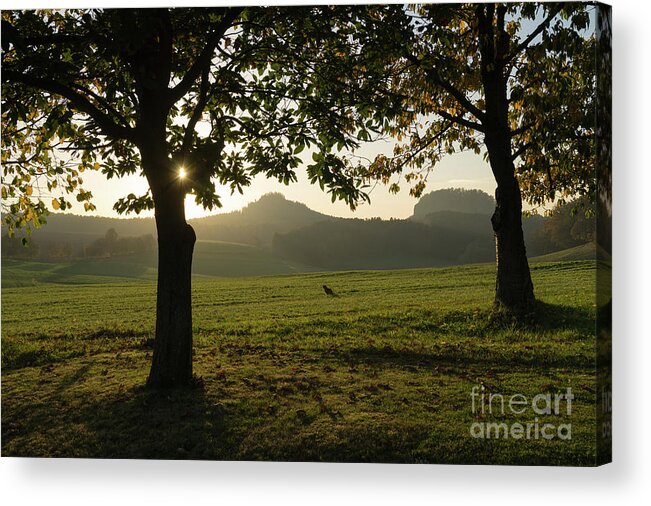 Sunset Acrylic Print featuring the photograph Waiting for the sunset by Adriana Mueller