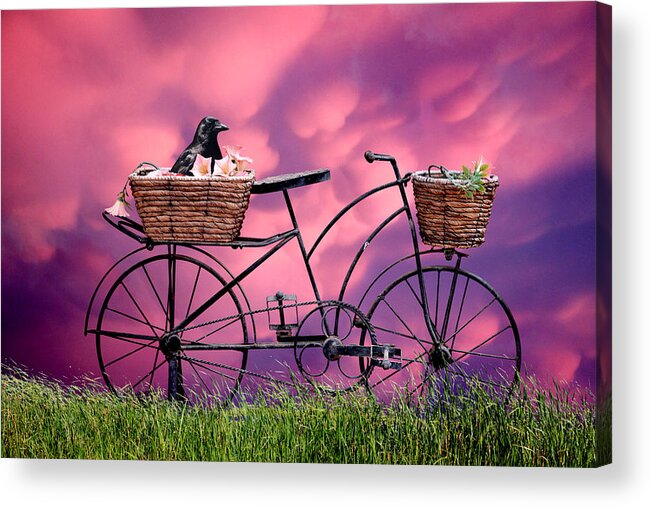 Surreal Acrylic Print featuring the digital art Waiting to Ride by Ally White