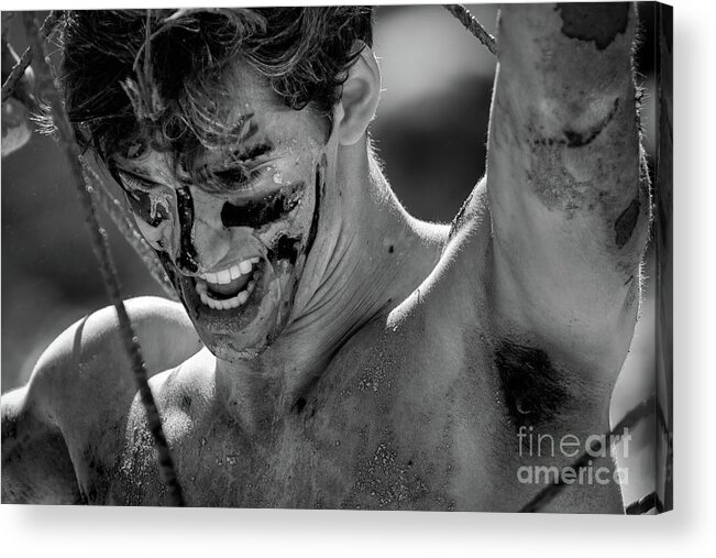 Tough Mudder Acrylic Print featuring the photograph Warrior by Doug Sturgess