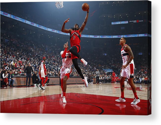 Sports Ball Acrylic Print featuring the photograph Washington Wizards v Toronto Raptors by Vaughn Ridley