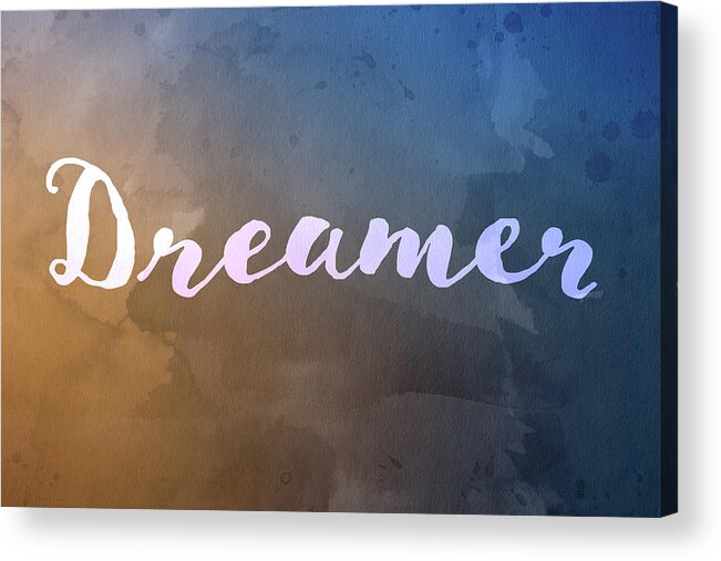 Watercolor Acrylic Print featuring the digital art Watercolor Art Dreamer by Amelia Pearn