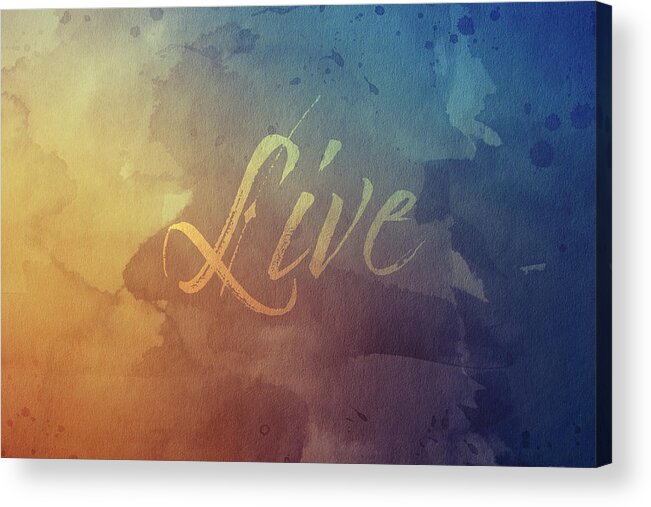 Watercolor Acrylic Print featuring the digital art Watercolor Art Live by Amelia Pearn