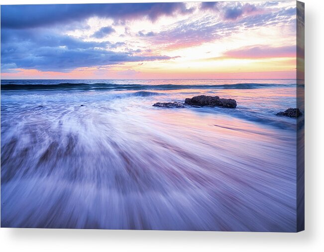 Blue Acrylic Print featuring the photograph Wave Motion by Jason Roberts
