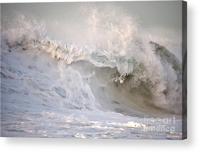 Polihale Beach Acrylic Print featuring the photograph Wave of Cotton Candy by Debra Banks