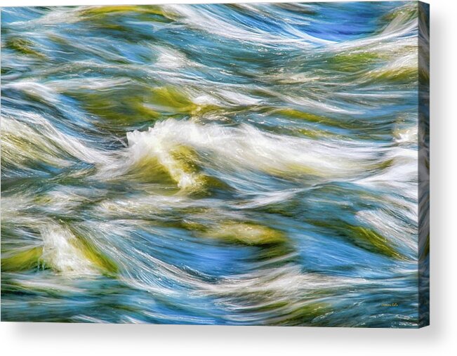 Water Acrylic Print featuring the photograph Waves Abstract by Christina Rollo