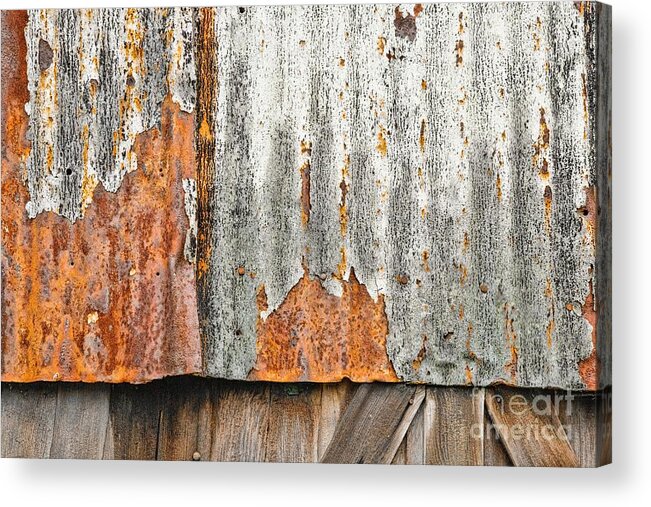 Calamus Acrylic Print featuring the photograph Waves of Progress Rust Away by Marilyn Cornwell