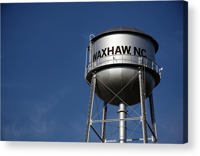 Water Tower Acrylic Print featuring the photograph Waxhaw Water Tower in North Carolina by Carolyn Ann Ryan
