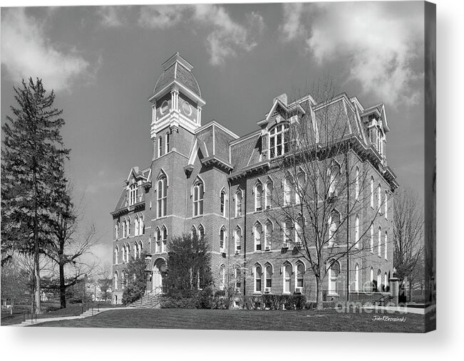 Waynesburg University Acrylic Print featuring the photograph Waynesburg University Miller Hall by University Icons