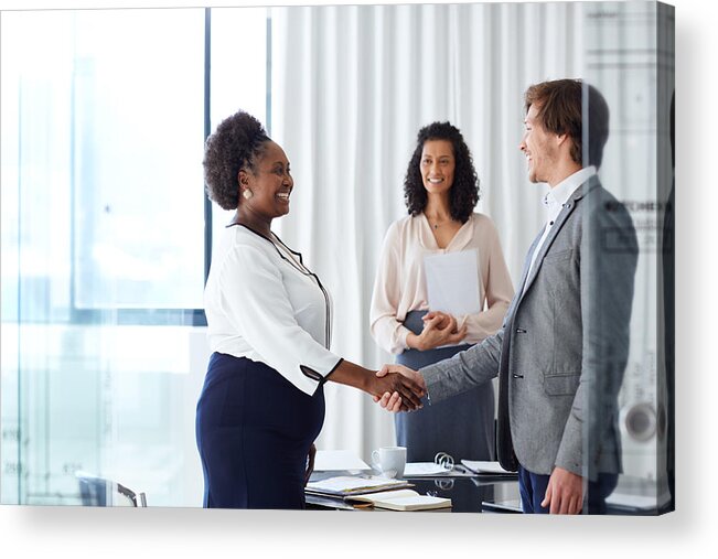 Office Acrylic Print featuring the photograph Welcome to the team! by Goodboy Picture Company