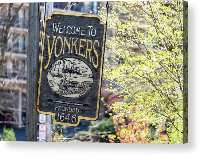 Northwest Acrylic Print featuring the photograph Welcome to Yonkers by Kevin Suttlehan