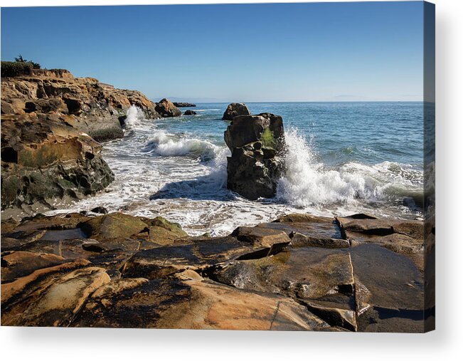 Waves Acrylic Print featuring the photograph West Cliff Santa Cruz by Gary Geddes
