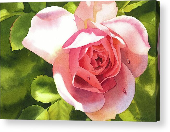 Rose Acrylic Print featuring the painting Whisper of a Rose by Espero Art
