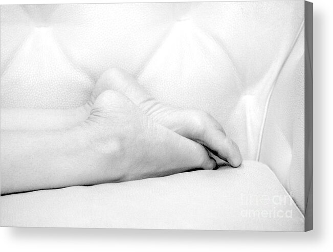 Feet Acrylic Print featuring the photograph White feet by Worldwide Photography