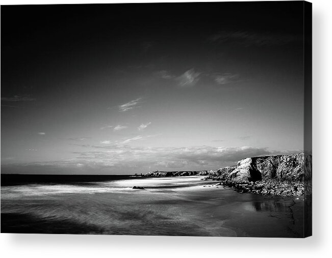 Wildcoast Acrylic Print featuring the photograph Wild Coast of the Quiberon Peninsula infrared by Frederic Bourrigaud