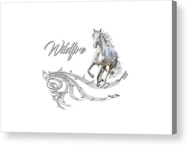 Horse Acrylic Print featuring the mixed media Wildfire Dream Horse Art 1 by Walter Herrit