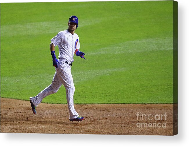 Second Inning Acrylic Print featuring the photograph Willson Contreras by Stacy Revere