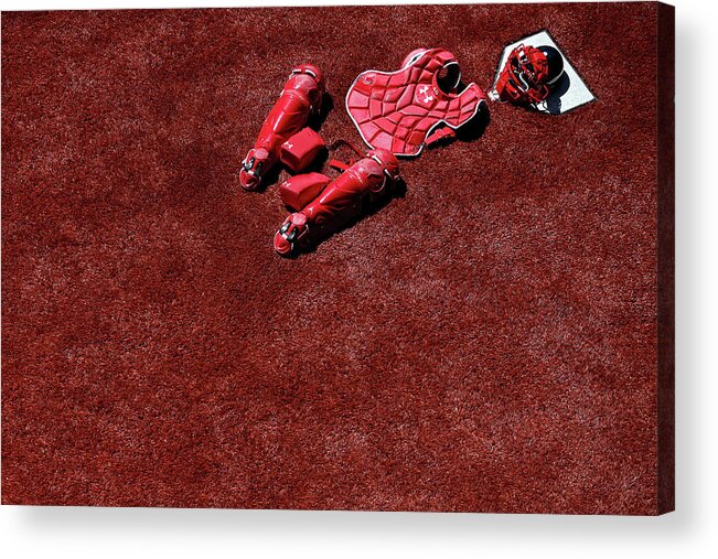 Catching Acrylic Print featuring the photograph Wilson Ramos by Patrick Smith