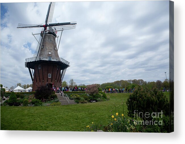 Windmill Acrylic Print featuring the photograph Windmill in Holland, Michigan by Rich S