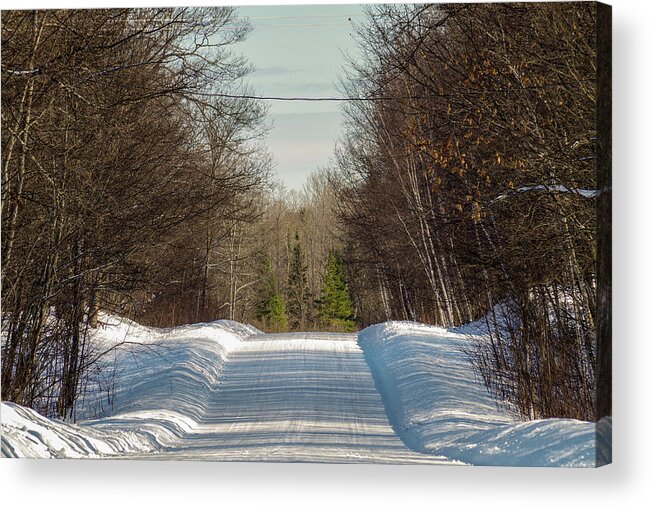 No People Acrylic Print featuring the photograph Winter Country Road by Nathan Wasylewski