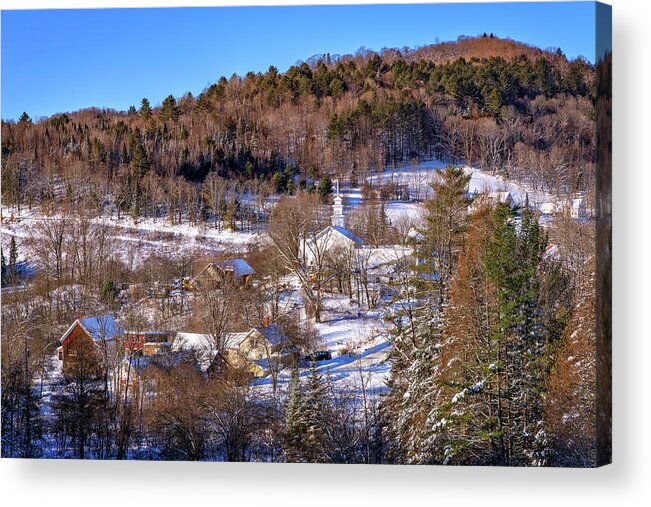 Mountain Acrylic Print featuring the photograph Winter Day in East Topsham, Vermont by Rick Berk