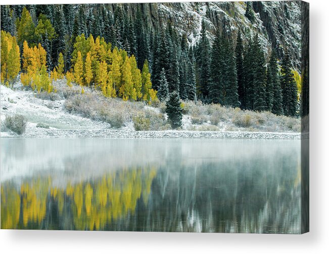 Winter Acrylic Print featuring the photograph Winter Fresh Fall by Wesley Aston