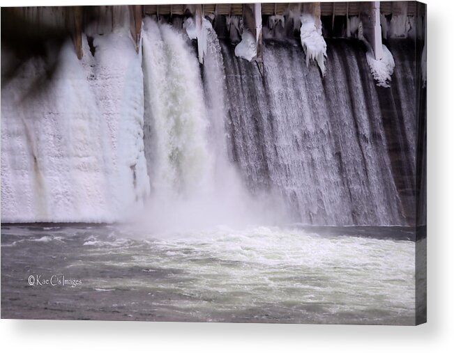 Ice Acrylic Print featuring the photograph Winter Ice and Flow at Hauser by Kae Cheatham