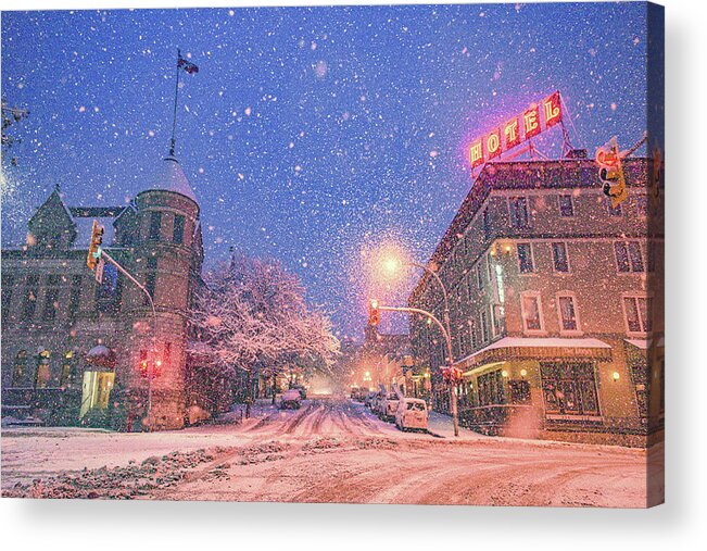 Nelson Bc Acrylic Print featuring the photograph Winter in Nelson by Joy McAdams