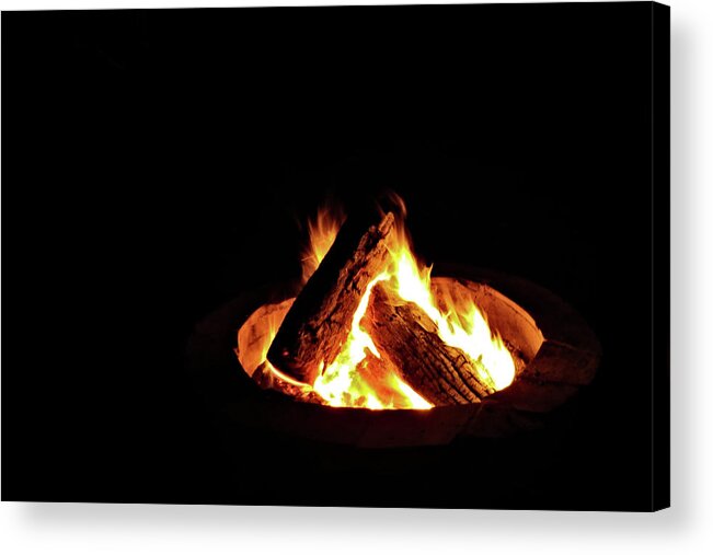 Fire Acrylic Print featuring the photograph Winter Warmth by Kathy K McClellan