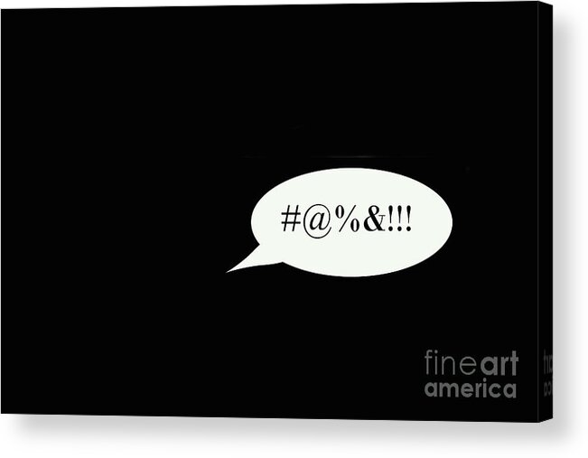 Mask Acrylic Print featuring the photograph Word Balloon by Dan Holm