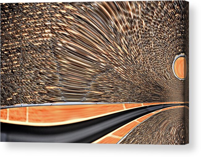 Woven Acrylic Print featuring the digital art Woven And Wavy by Kathy K McClellan