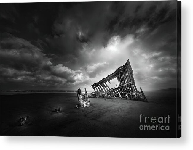 Peter Iredale Acrylic Print featuring the photograph Wreck Of The Peter Iredale by Doug Sturgess