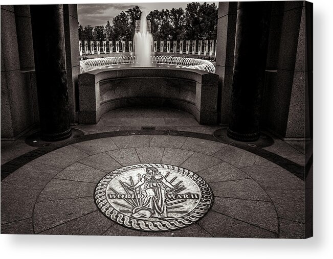 Landscape Photography Acrylic Print featuring the photograph WWII Memorial Washington DC by Scott McGuire