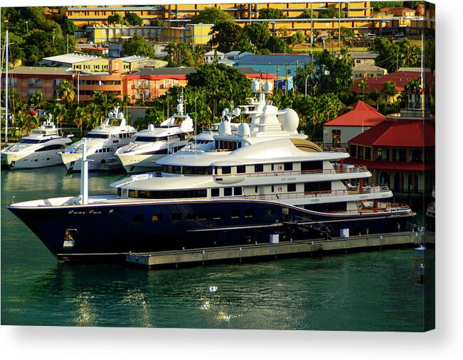Yachts Acrylic Print featuring the photograph Yachts by AE Jones