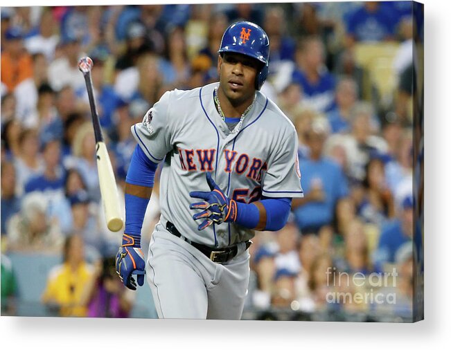 Game Two Acrylic Print featuring the photograph Yoenis Cespedes by Sean M. Haffey