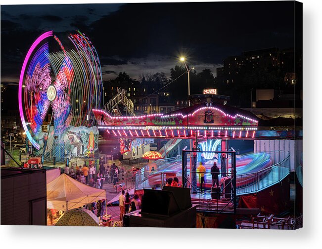 Spring Acrylic Print featuring the photograph Yonkers Dowtown Carnival by Kevin Suttlehan