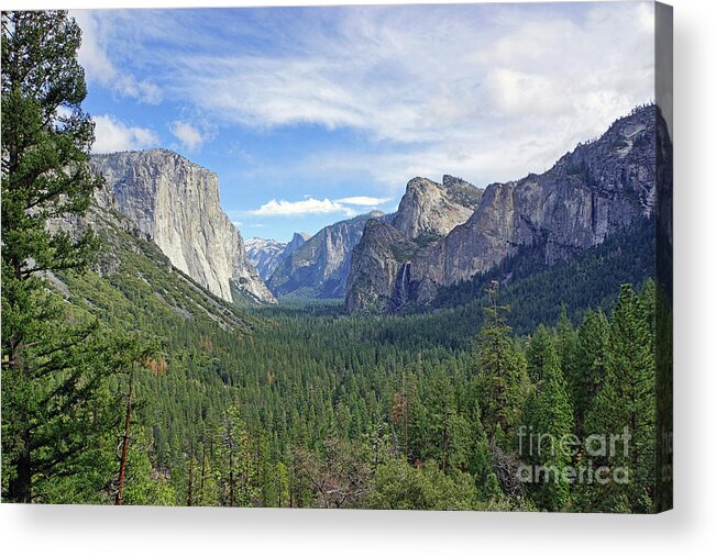Landscape Acrylic Print featuring the photograph Yosemite Tunnel View by Tom Watkins PVminer pixs
