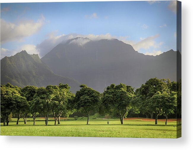 Princeville Makai Golf Club Acrylic Print featuring the photograph You Still Can Touch My Heart by Laurie Search