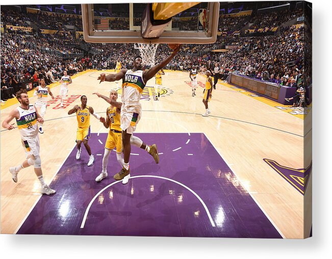 Nba Pro Basketball Acrylic Print featuring the photograph Zion Williamson by Andrew D. Bernstein