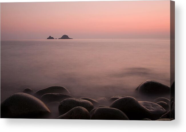 Porth Nanven Acrylic Print featuring the photograph The Waters edge by Pete Hemington