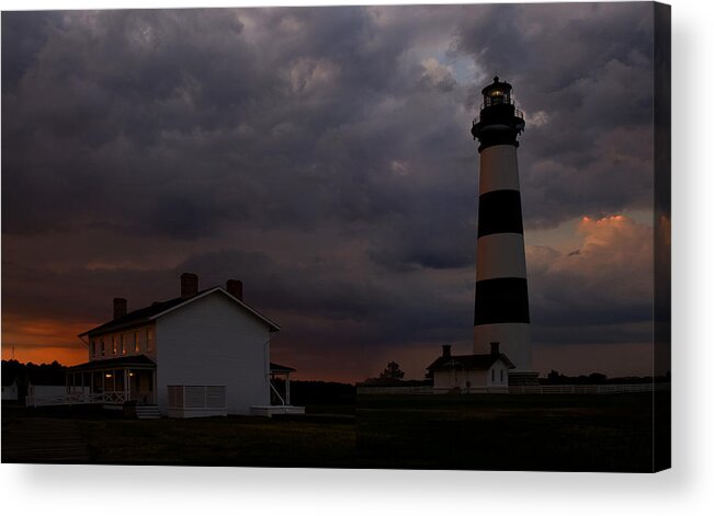 Outer Banks Acrylic Print featuring the photograph Bodie Island Lighthouse #1 by Wade Aiken
