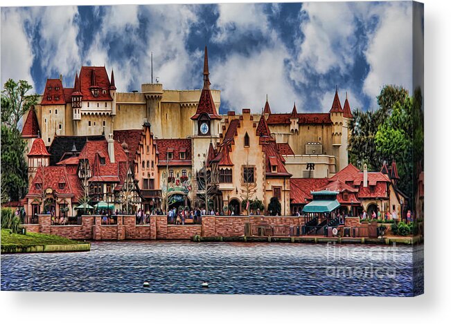 German Lakeside Castle Acrylic Print featuring the photograph German Lakeside Castle #1 by Lee Dos Santos