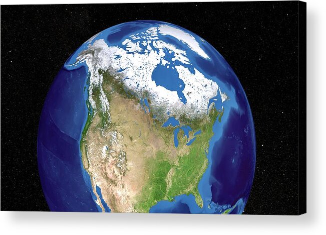 Earth Acrylic Print featuring the photograph North America #1 by Nasa/gsfc-svs/science Photo Library