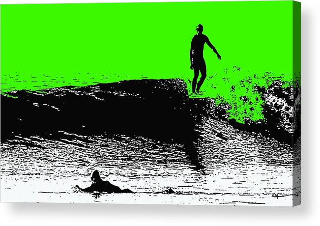Surfing Acrylic Print featuring the photograph Sliding by Everette McMahan jr