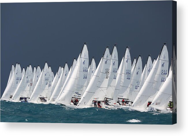 H2omark Acrylic Print featuring the photograph J70 start #2 by Steven Lapkin