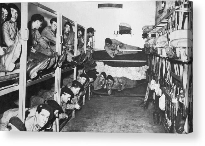 1930s Acrylic Print featuring the photograph Soldiers On The Maginot Line #2 by Underwood Archives