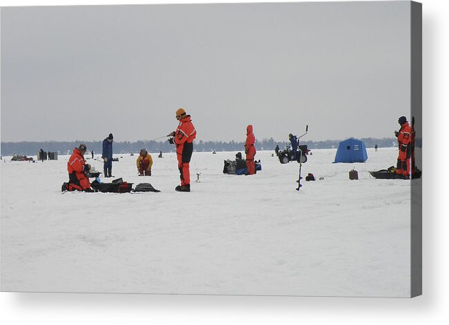 Fishing Acrylic Print featuring the photograph Ice Fishing #3 by Nick Mares